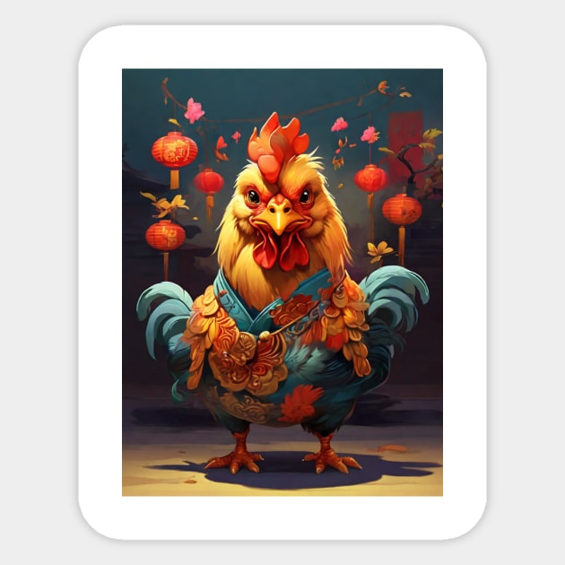 KUNG HEI FAT CHOI – THE ROOSTER Sticker by likbatonboot